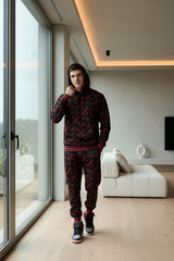 Go Devil All Over Print Red Black Cord Set for Men