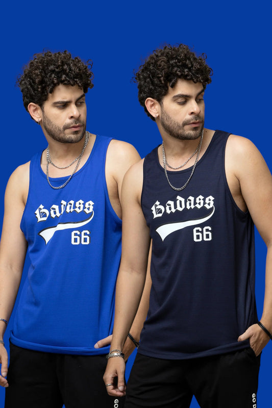 Pack of 2 Blue & Royal Blue Color Vests for Men