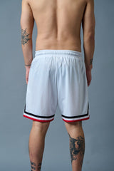 66 Printed White Polyester Shorts for Men - Go Devil