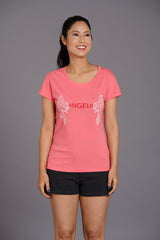 Angelic Pink Oversized T-Shirt for Women - Go Devil