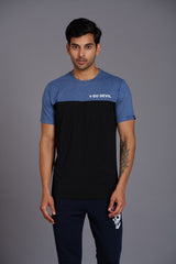 Black & Blue Color T-Shirt for Men - Go Devil