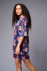 Colourful Skull Printed Premium Co-ord Set for Women - Go Devil