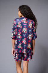 Colourful Skull Printed Premium Co-ord Set for Women - Go Devil