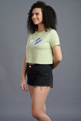 Dab On Them Haters With Skeleton Printed Crop Top for Women - Go Devil