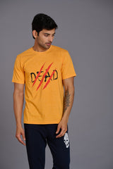 Dead Devil Printed Yellowish T-Shirt for Men - Go Devil