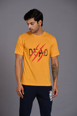 Dead Devil Printed Yellowish T-Shirt for Men - Go Devil
