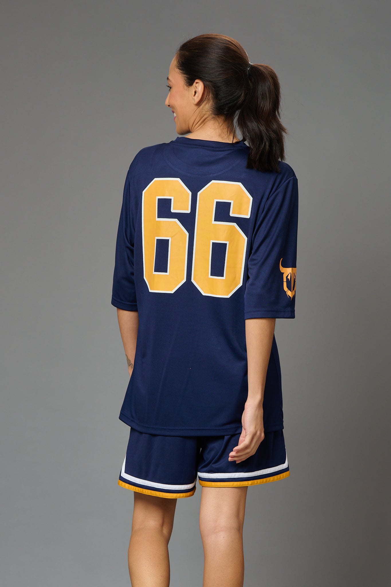 Devil 66 Printed Co-ord Navy Set for Women - Go Devil