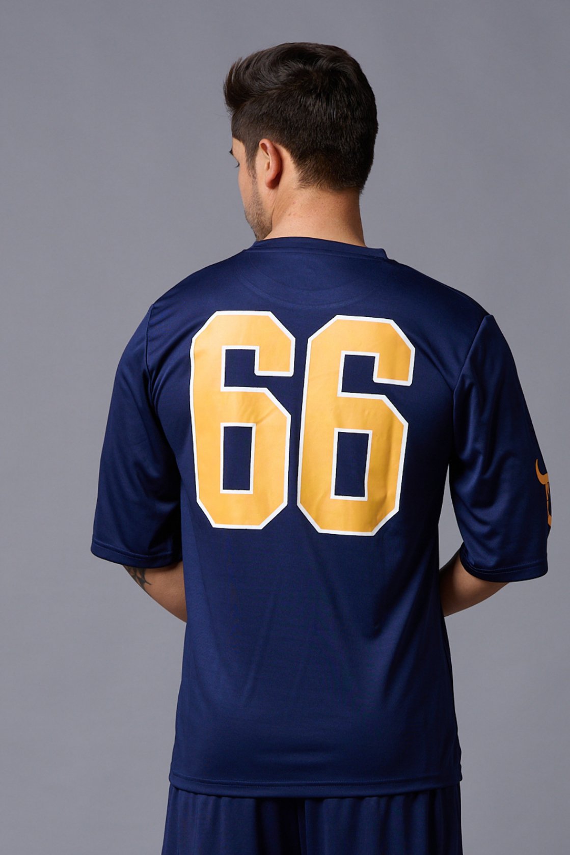 Devil 66 Printed Navy Polyester Jersy for Men - Go Devil