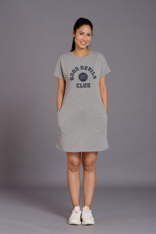 Devil Club Grey summer Dress for Women - Go Devil