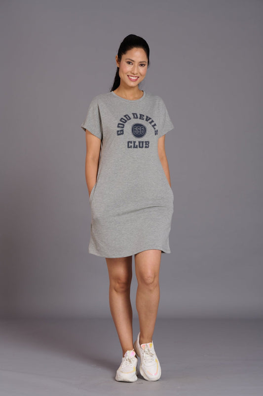 Devil Club Grey summer Dress for Women - Go Devil