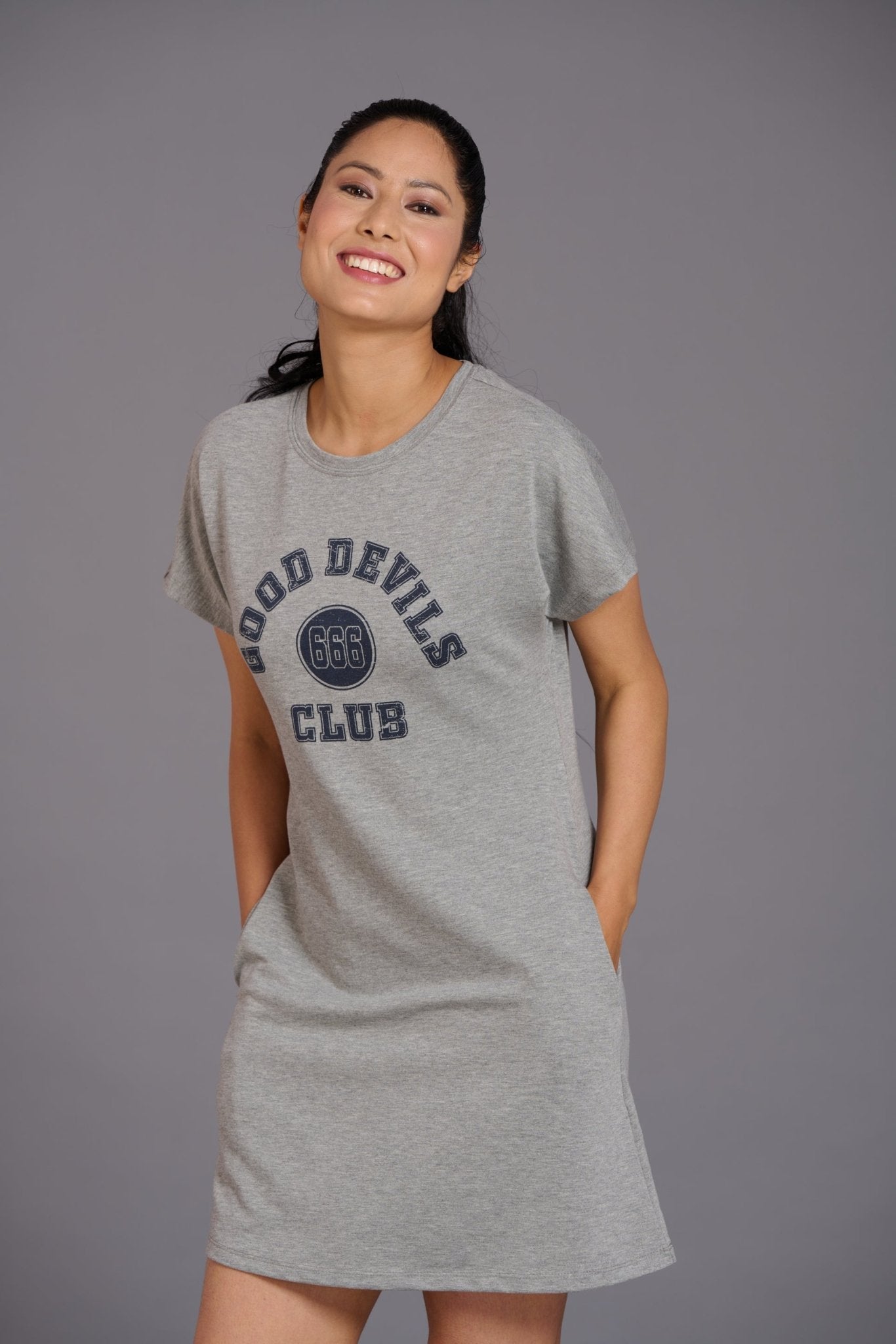 Devil Club Grey summer Dress for Women - Go Devil