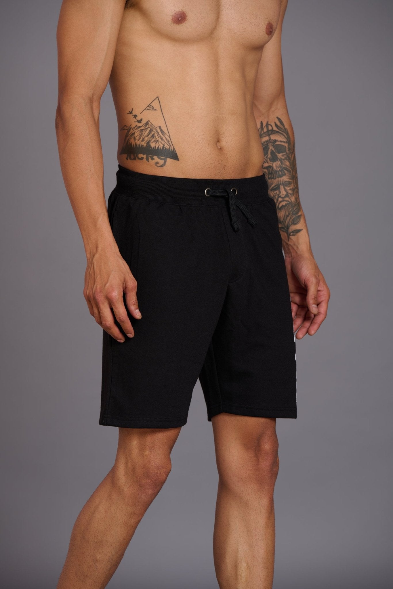 Devil Printed Black Shorts for Men - Go Devil
