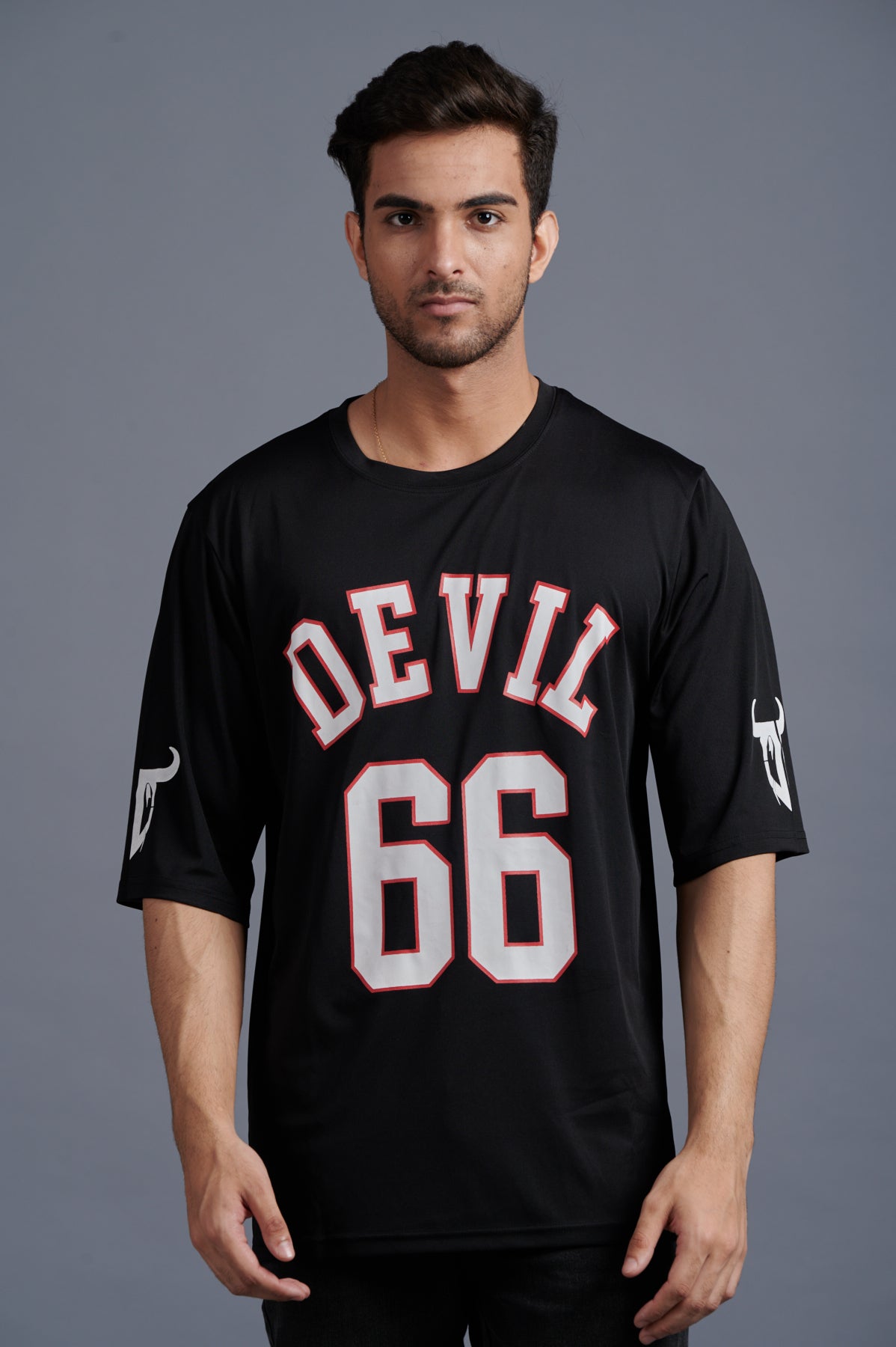 Devil Signature Jersy 66 Printed Black & White for Men - Go Devil