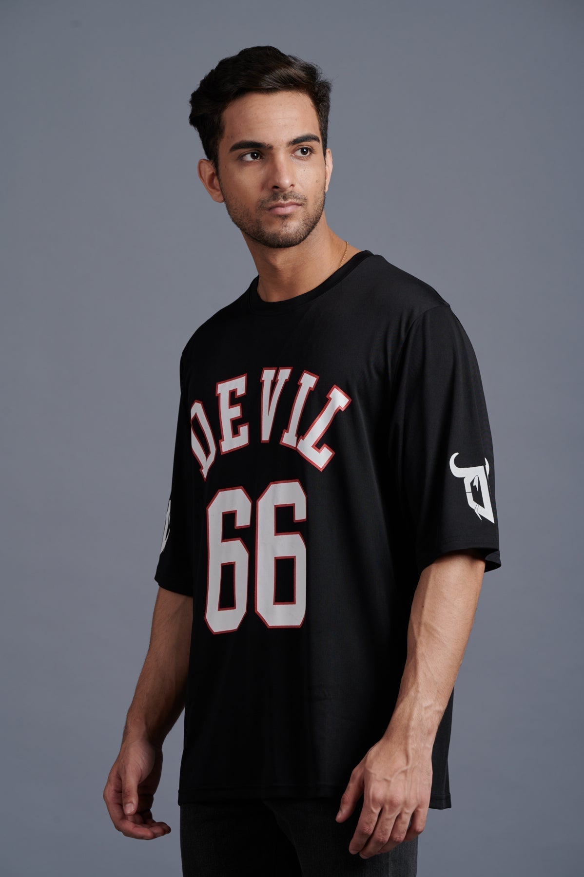 Devil Signature Jersy 66 Printed Black & White for Men - Go Devil