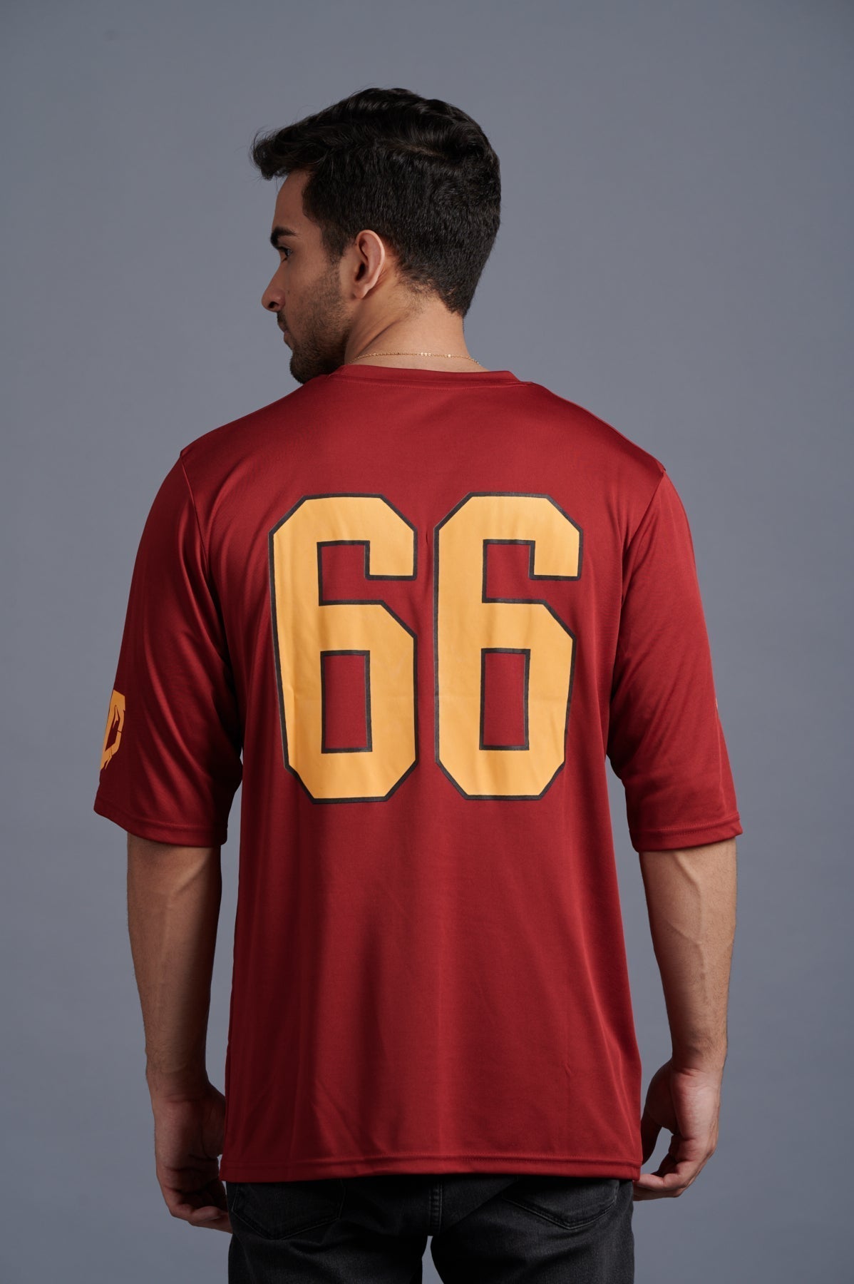 Devil Signature Jersy 66 Printed Burgundy & Yellow for Men - Go Devil