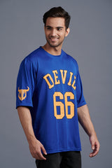 Devil Signature Jersy 66 Printed Royal & Yellow for Men - Go Devil