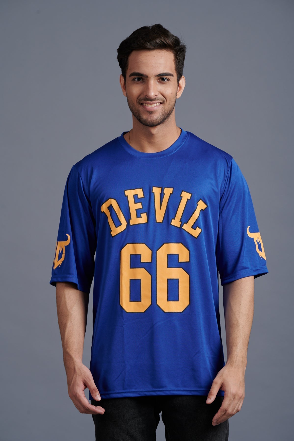 Devil Signature Jersy 66 Printed Royal & Yellow for Men - Go Devil