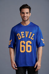Devil Signature Jersy 66 Printed Royal & Yellow for Men - Go Devil