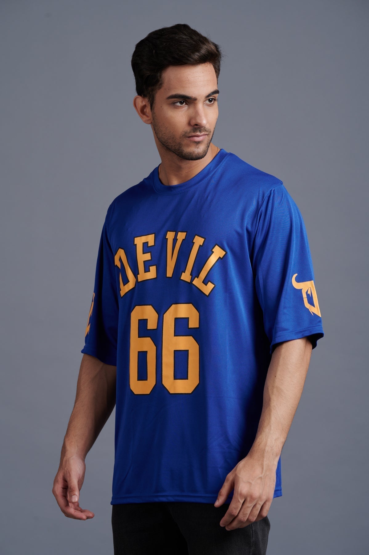 Devil Signature Jersy 66 Printed Royal & Yellow for Men - Go Devil