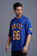 Devil Signature Jersy 66 Printed Royal & Yellow for Men - Go Devil