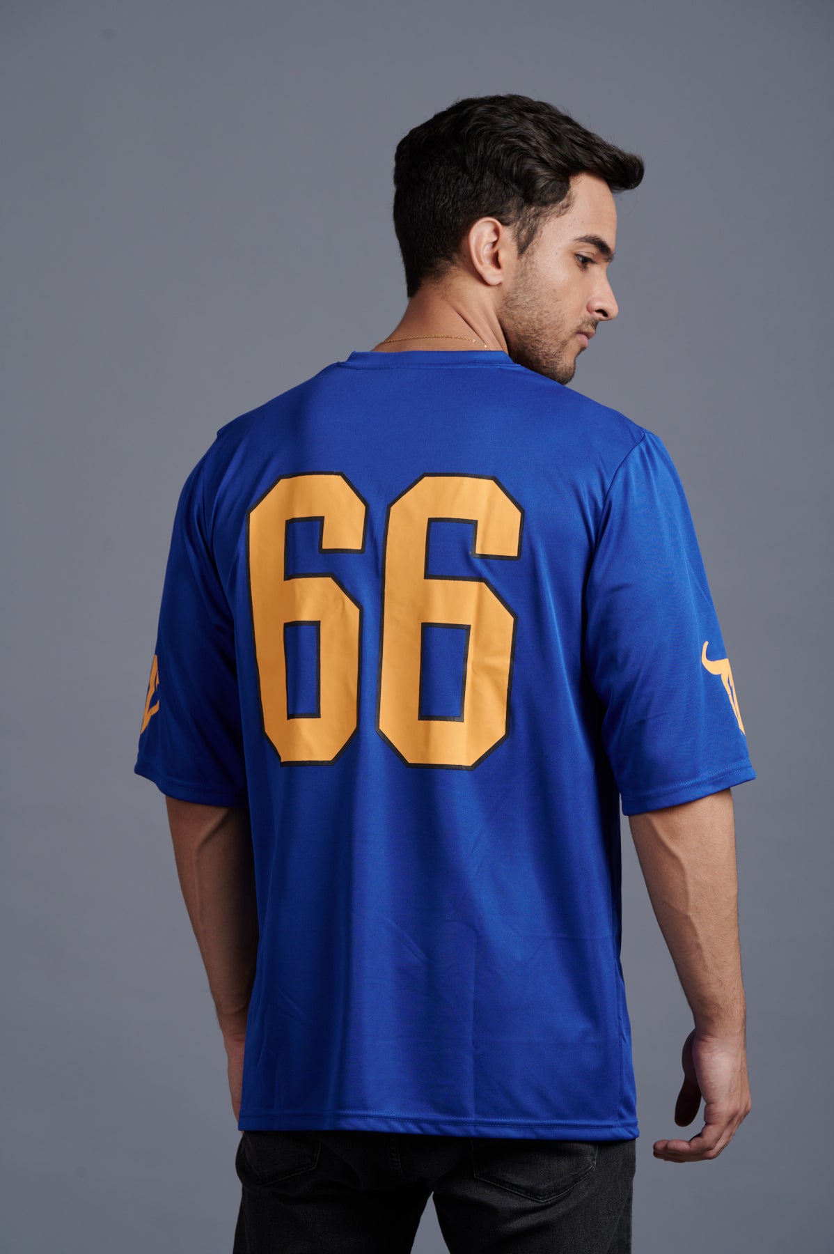 Devil Signature Jersy 66 Printed Royal & Yellow for Men - Go Devil