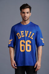 Devil Signature Jersy 66 Printed Royal & Yellow for Men - Go Devil
