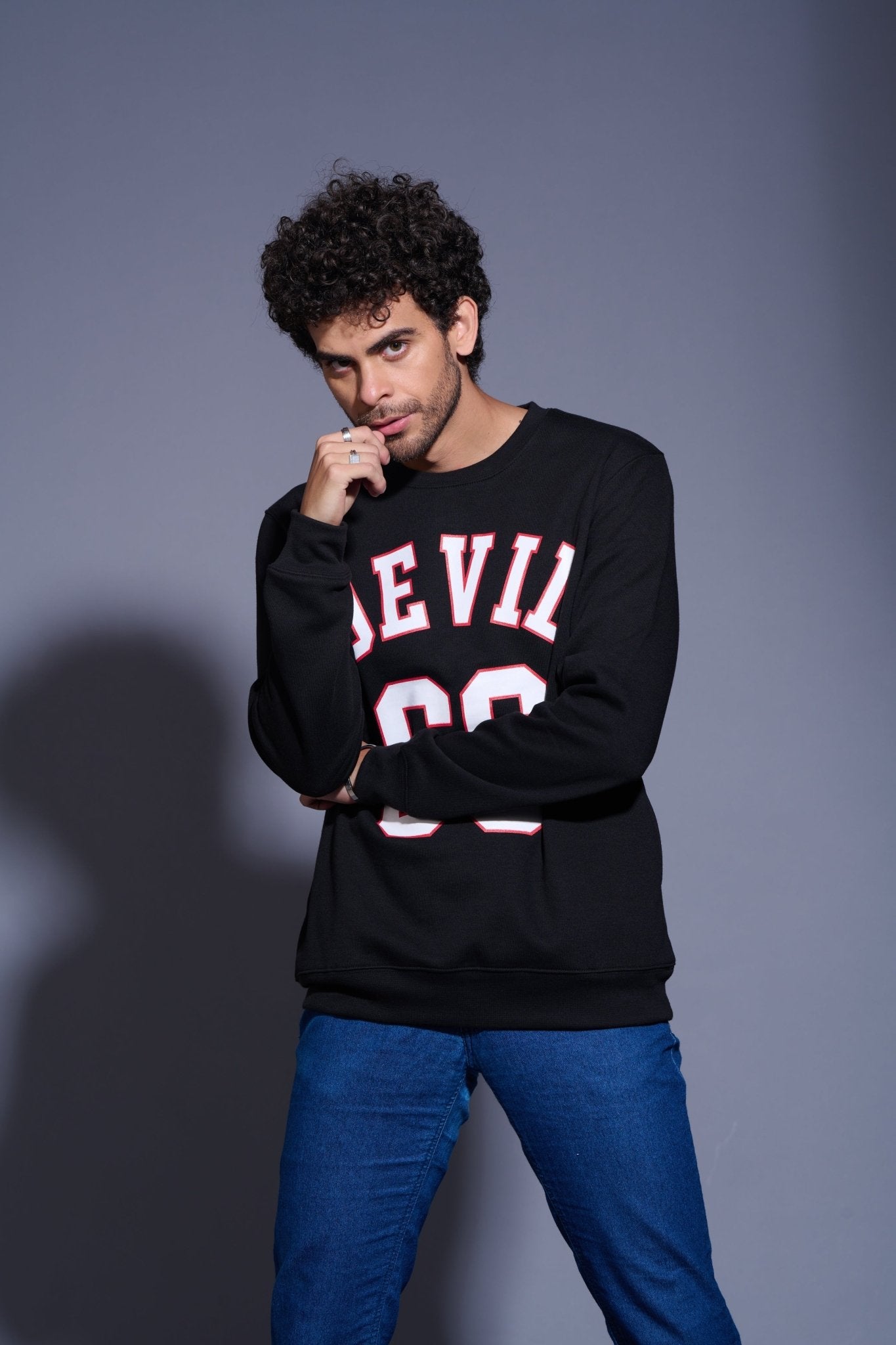 Devil66 Black Sweatshirt for Men - Go Devil