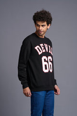 Devil66 Black Sweatshirt for Men - Go Devil
