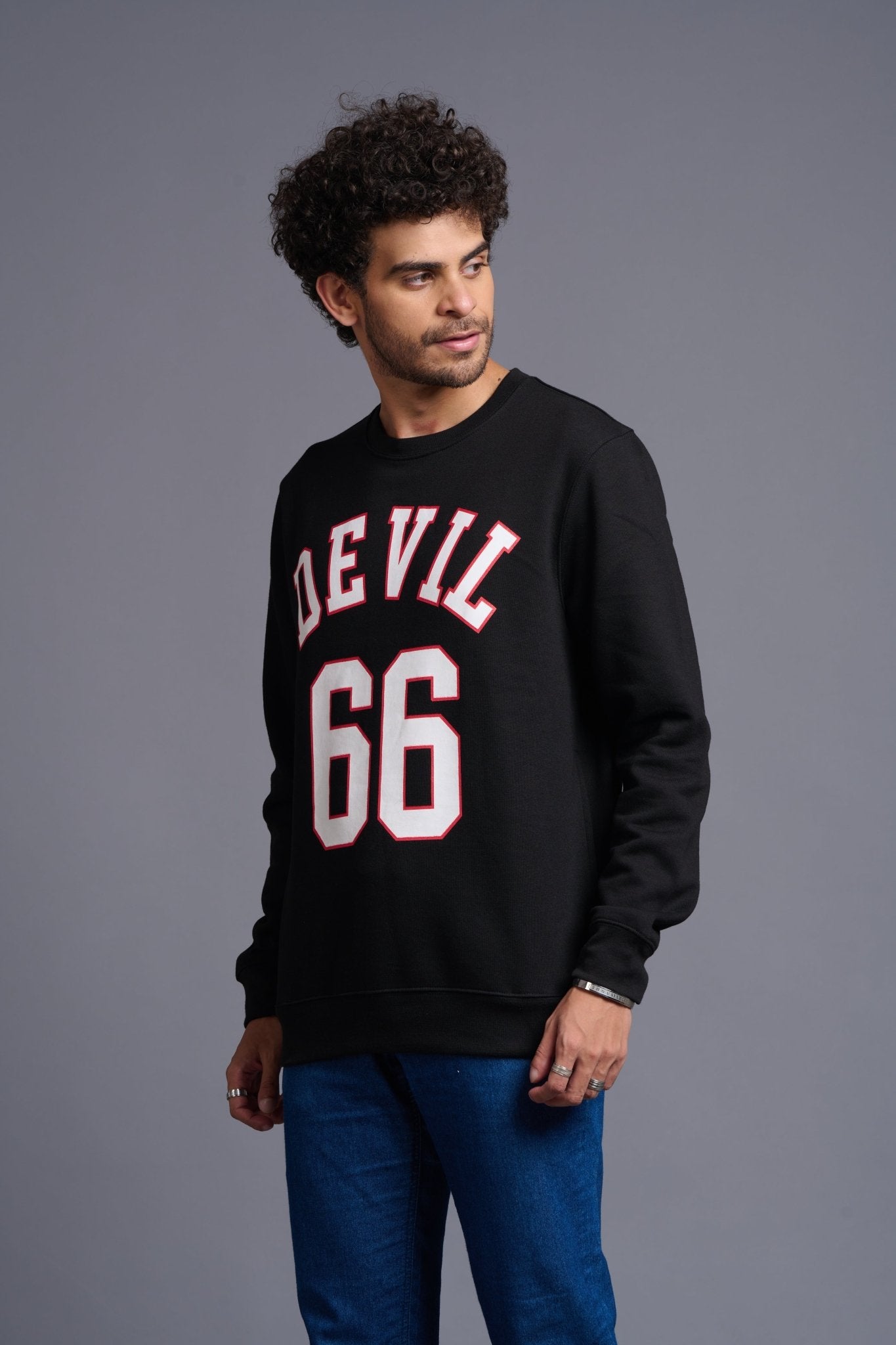 Devil66 Black Sweatshirt for Men - Go Devil