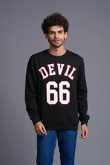 Devil66 Black Sweatshirt for Men - Go Devil