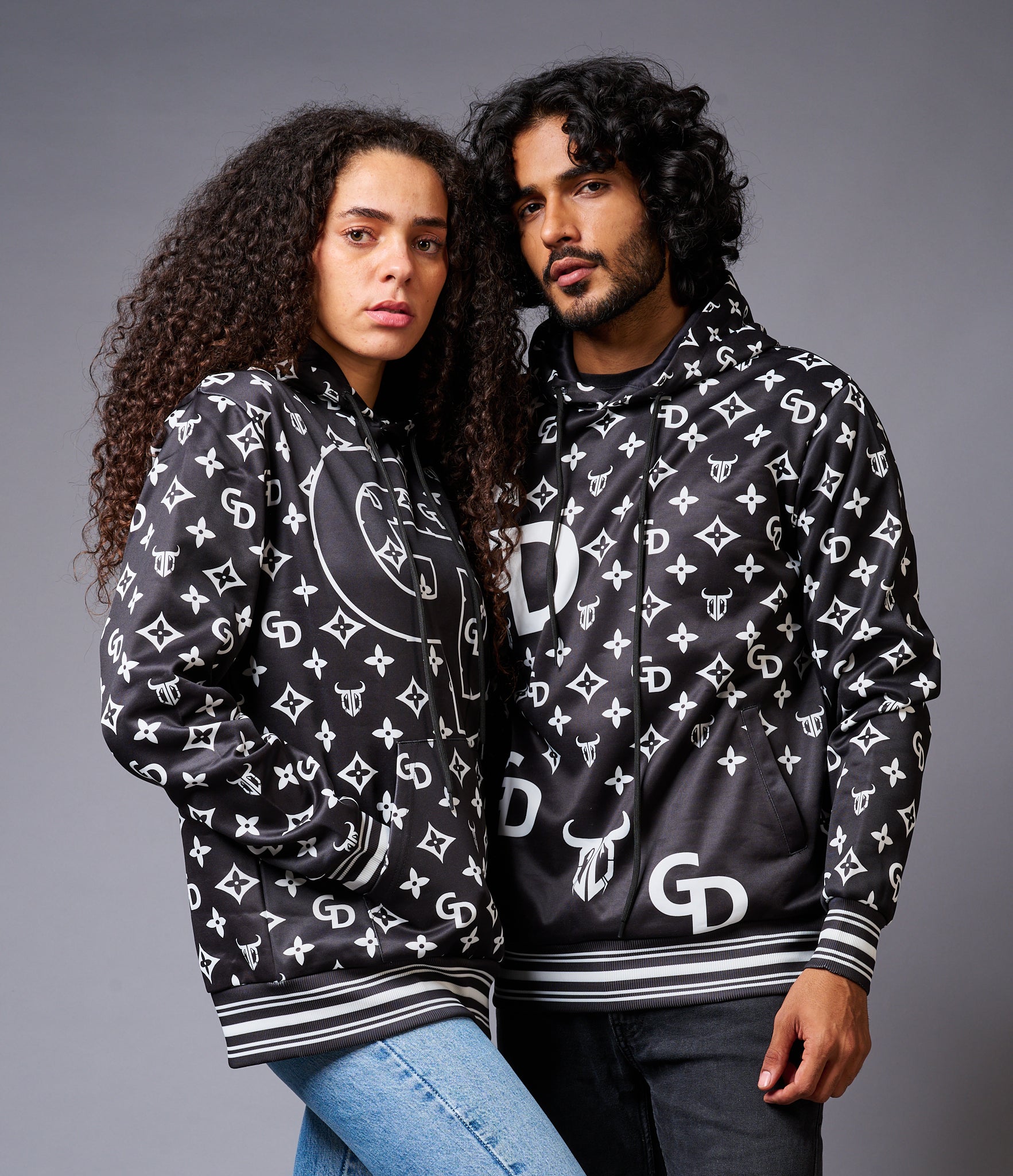 GD Printed Black Couples Wear - Go Devil