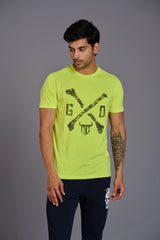 G/D Printed Green T-Shirt for Men - Go Devil