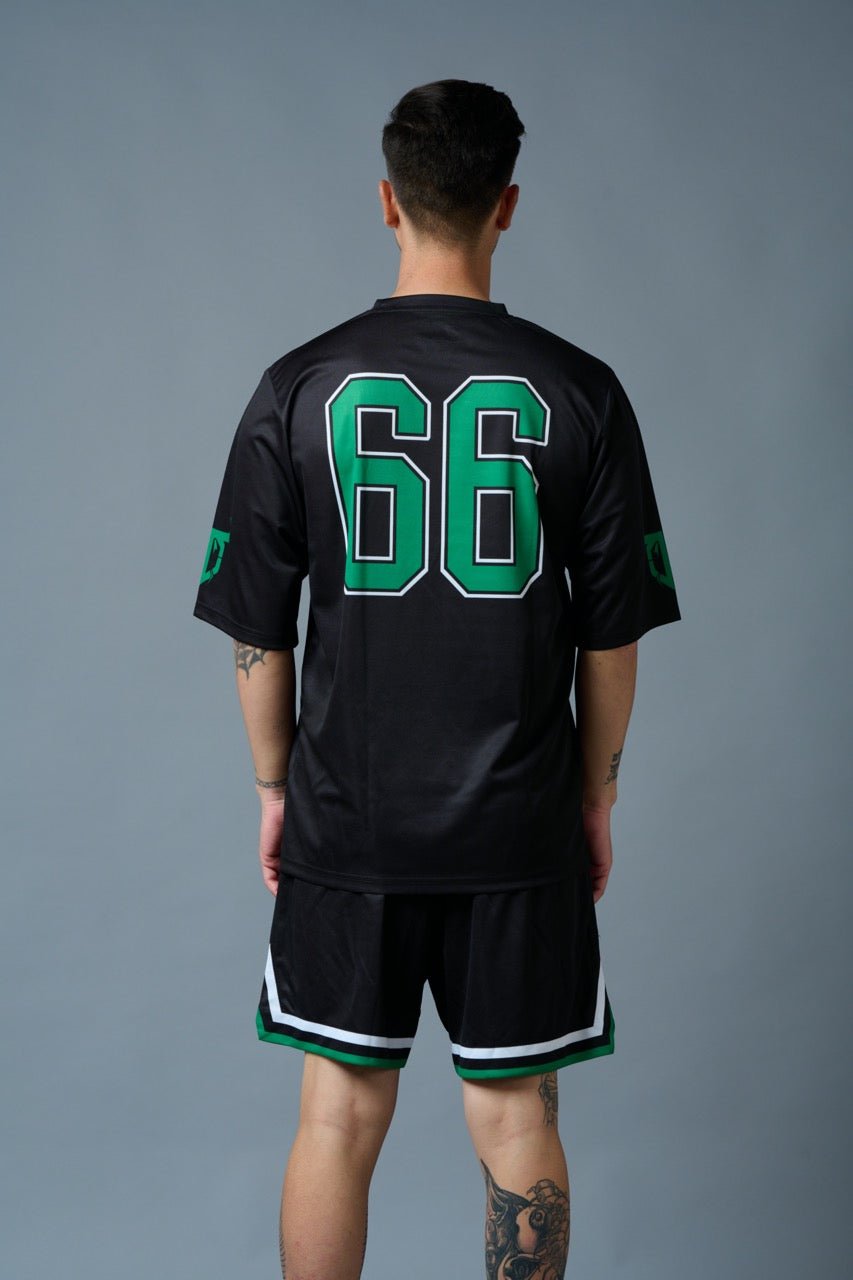 Go Devil 66 (in Green) Printed Black Polyester Co-ord Set for Men - Go Devil