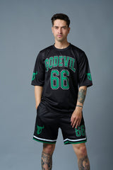 Go Devil 66 (in Green) Printed Black Polyester Co-ord Set for Men - Go Devil