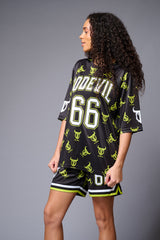 Go Devil 66 (in White) Printed Green & Black Co-ord Set for Women - Go Devil