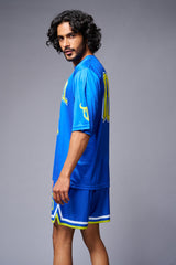 Go Devil 66 (in Yellow) Printed Blue Co-ord Set for Men - Go Devil