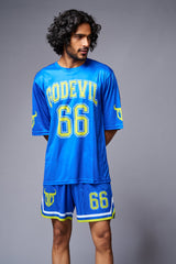 Go Devil 66 (in Yellow) Printed Blue Co-ord Set for Men - Go Devil