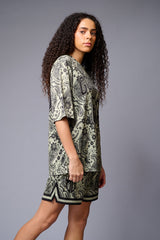 Go Devil 66 Printed Paisley Green & Black Co-ord Set for Women - Go Devil