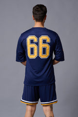 Go Devil 66 Printed Polyester Navy Co-ord Set for Men - Go Devil