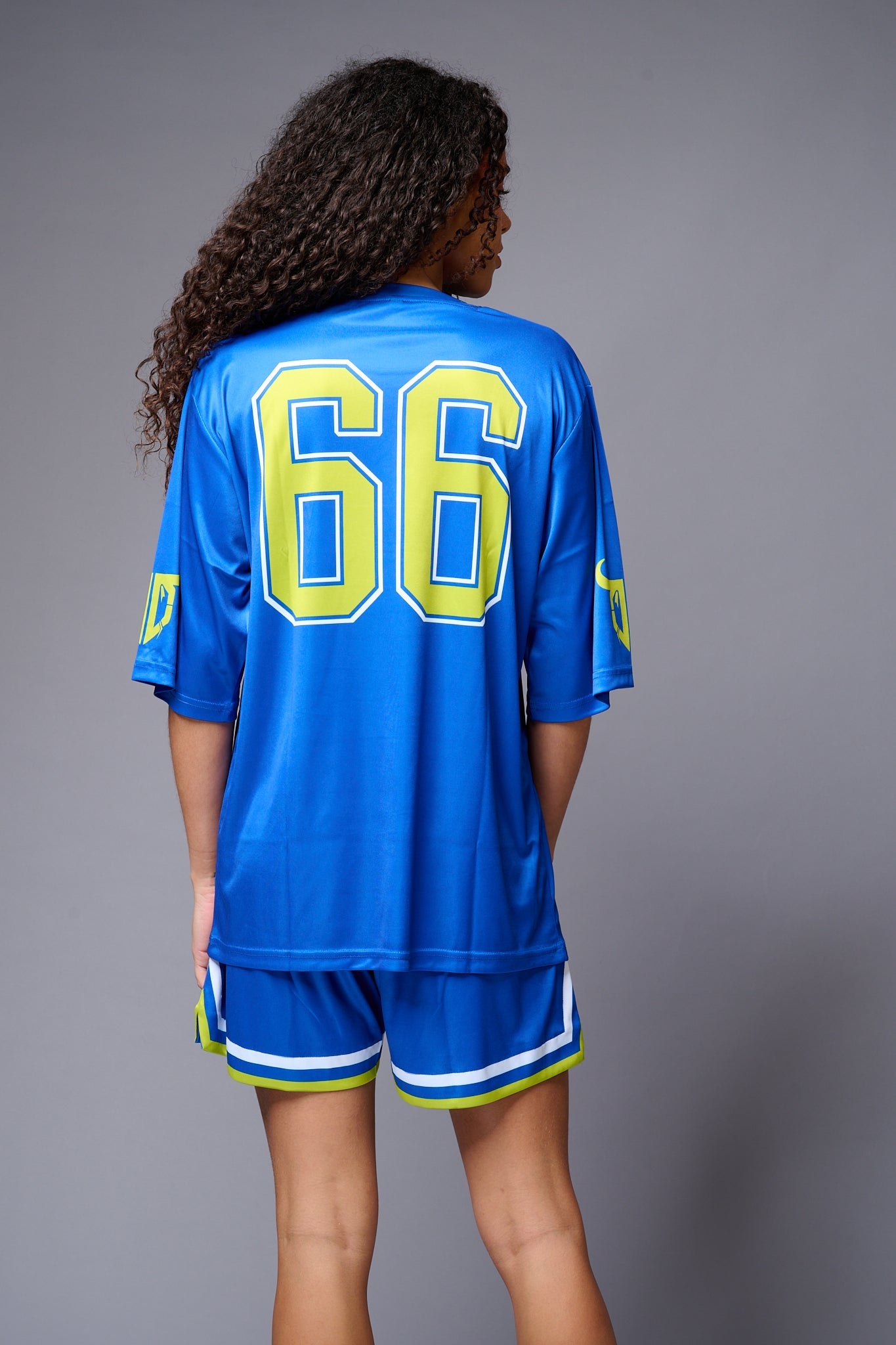 Go Devil 66 Printed Premium Blue Co-ord Set for Women - Go Devil