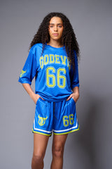 Go Devil 66 Printed Premium Blue Co-ord Set for Women - Go Devil