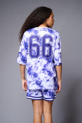 Go Devil 66 Printed Purple & White Tie Dye Co-ord Set for Women - Go Devil