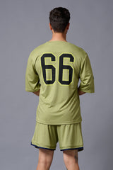 Go Devil 66 Printed Sage Green Polyester Co-ord Set for Men - Go Devil