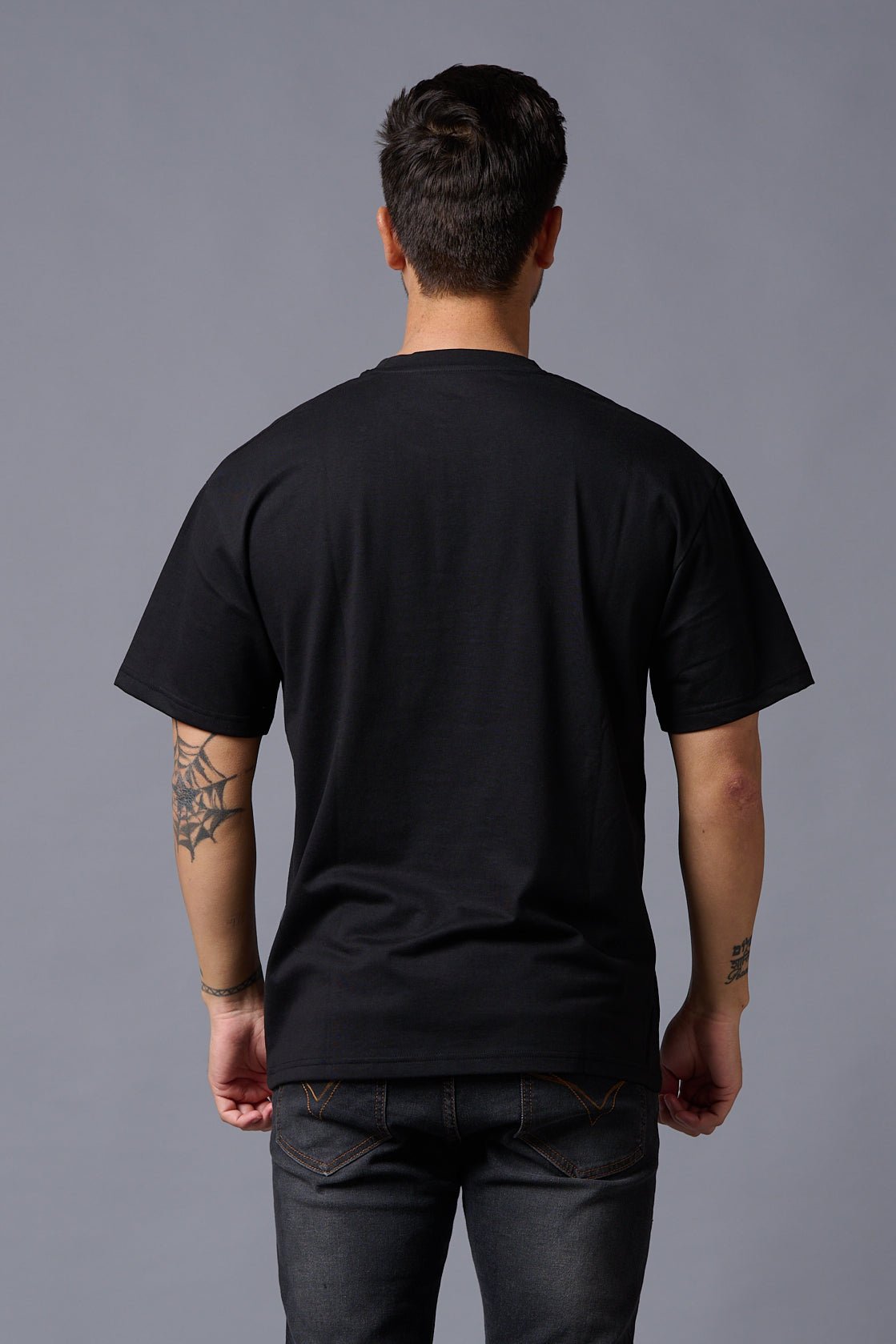 Go Devil 666 (in White) Printed Black Oversized T-Shirt for Men - Go Devil