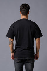 Go Devil 666 (in White) Printed Black Oversized T-Shirt for Men - Go Devil