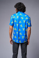 Go Devil Logo Printed Blue Shirt for Men - Go Devil