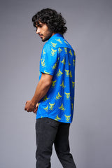 Go Devil Logo Printed Blue Shirt for Men - Go Devil