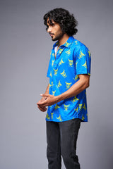 Go Devil Logo Printed Blue Shirt for Men - Go Devil