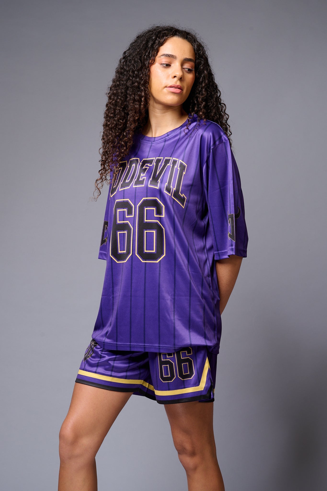 Go Devil Logo Printed in Black Co-ord Set for Women - Go Devil