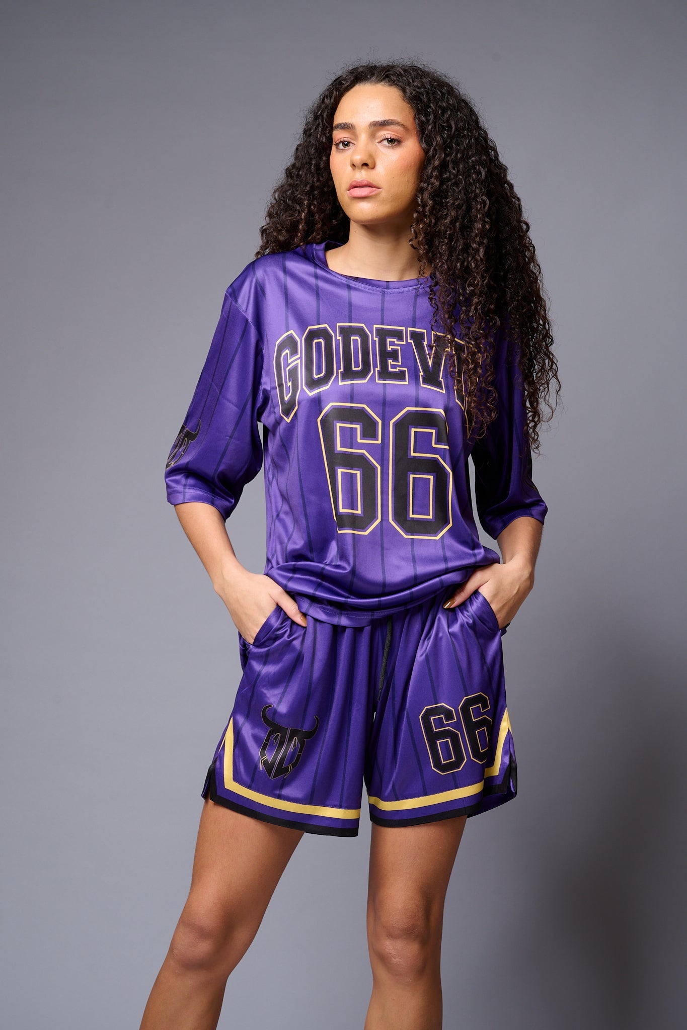 Go Devil Logo Printed in Black Co-ord Set for Women - Go Devil